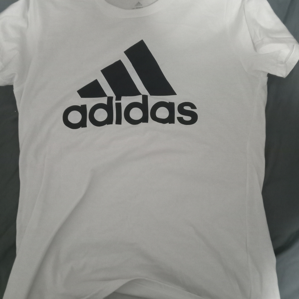 White Adidas tee shirt